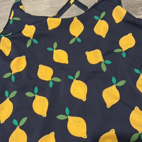 Hanna Andersson Black and Lemon Print One Piece Swimsuit 🍋 - Picture 3 of 8